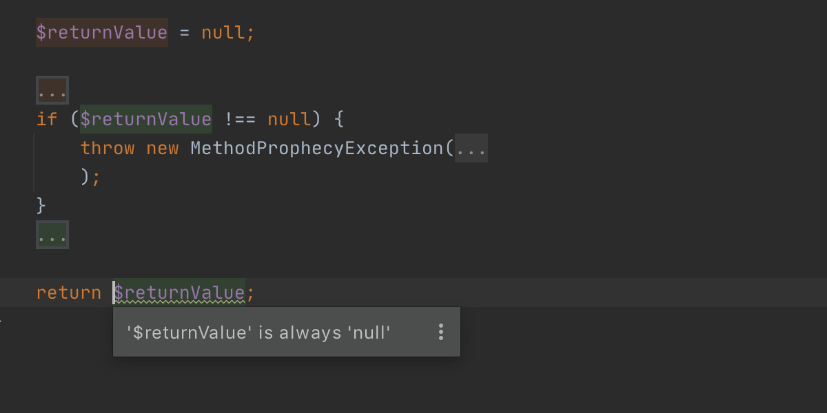 Expression is always ‘null’