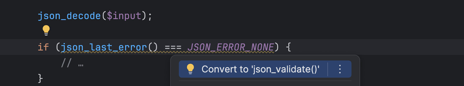 json_validate() function