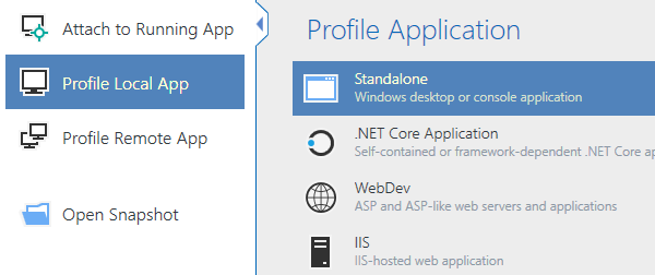 Some of supported types of applications