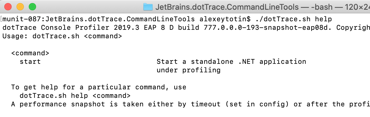 Command-line profiler on macOS and Linux