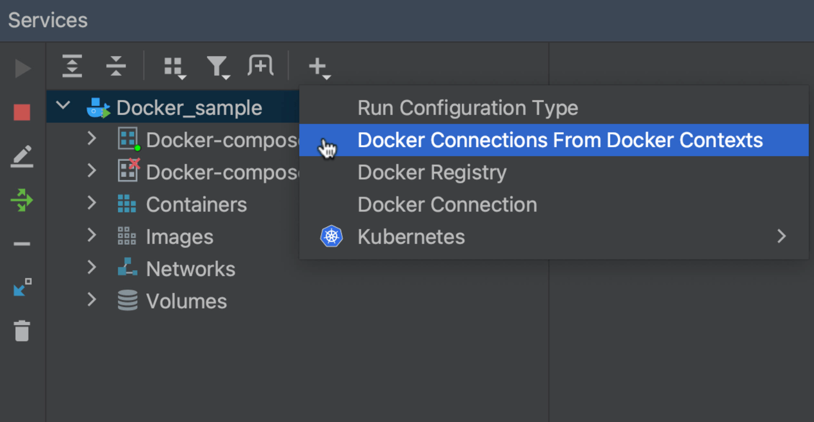 Docker connections from Docker Contexts