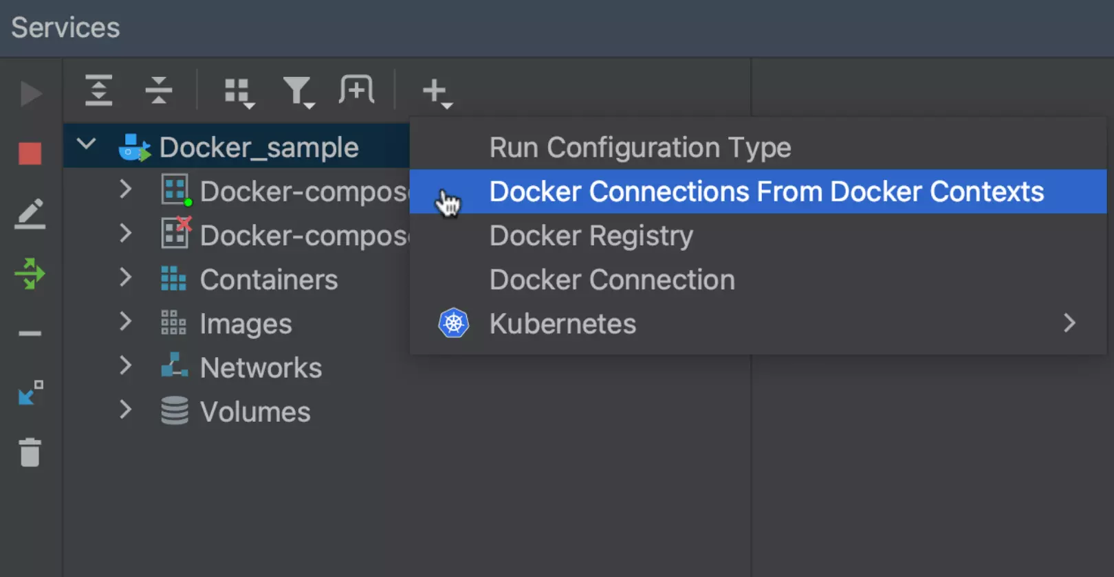 Docker connections from Docker Contexts