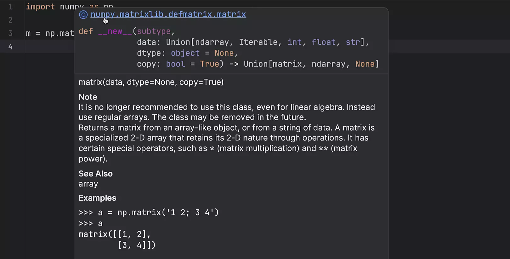 Mejor resaltado de sintaxis en Quick Documentation