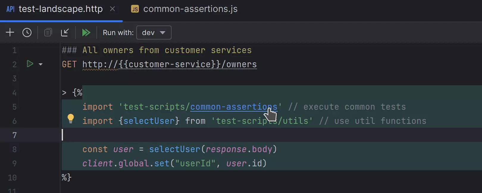 Prise en charge des importations JavaScript dans le client HTTP