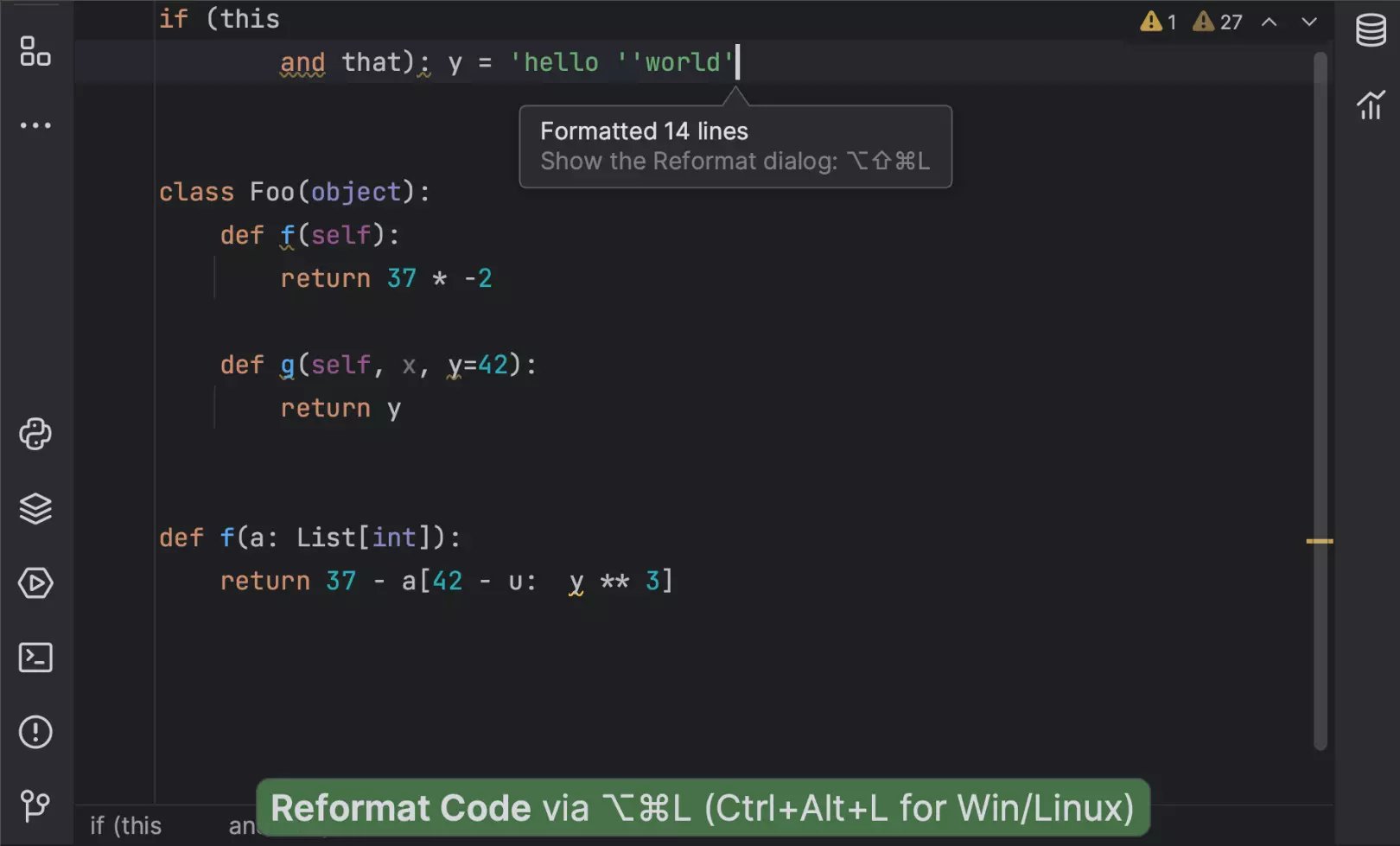 Integration des Formatierungsmoduls Black