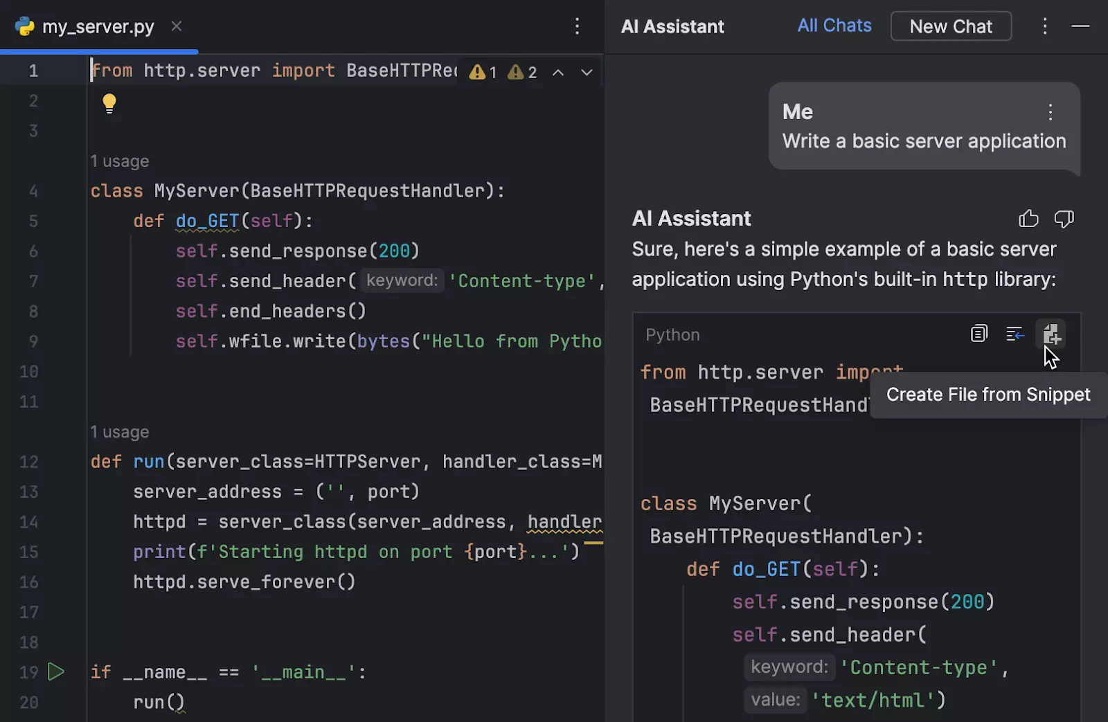 presentation mode in pycharm