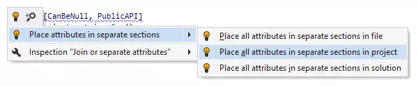 Separación automática de múltiples atributos C#