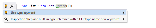 Using C# built-in type keyword instead of CLR type names