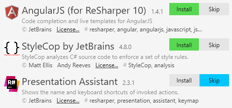 ReSharper Extension Manager