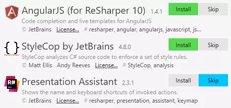 presentation assistant for resharper