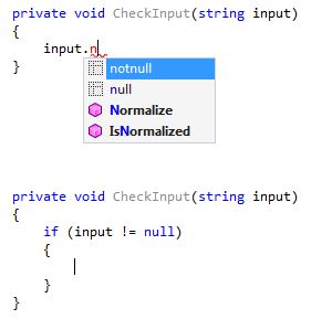 notnull postfix template in ReSharper 10