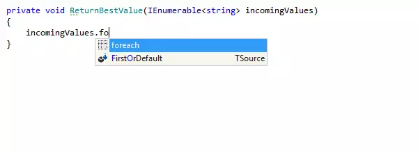 Modèles postfix de ReSharper dans C#