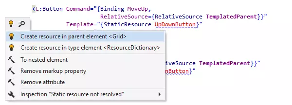 ReSharper hebt Codeprobleme in einer XAML-Datei hervor