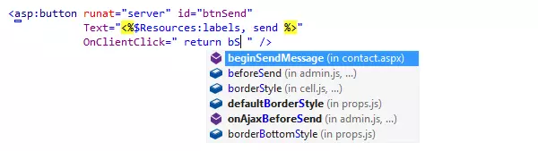 ReSharper's code completion in ASP.NET