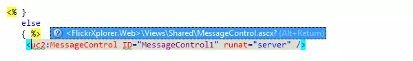 ReSharperはASP.NETのユーザーコントロールを自動登録します