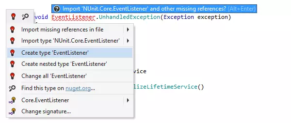 ReSharper quick-fixes for unresolved symbols