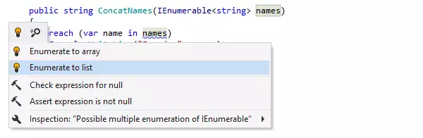 Correctifs rapides pour problèmes de code dans ReSharper