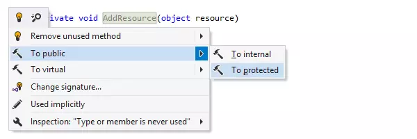 ReSharper's context actions
