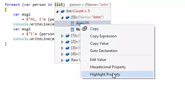 ReSharper DataTips: Revealing values for debugged objects