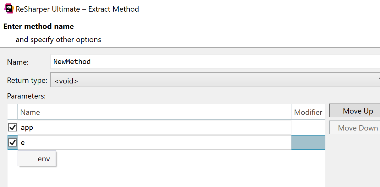 Improved Extract Method refactoring