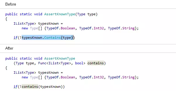 ReSharperでのパラメータの導入リファクタリング