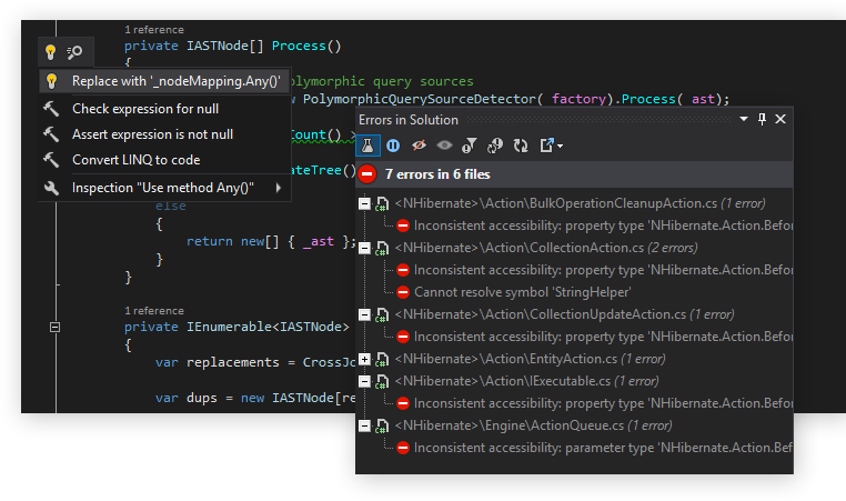 .NET code analysis in ReSharper