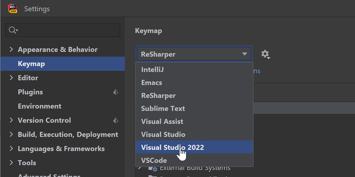 Visual Studio 2022 keymap