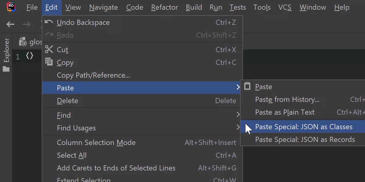 Paste JSON as Classes