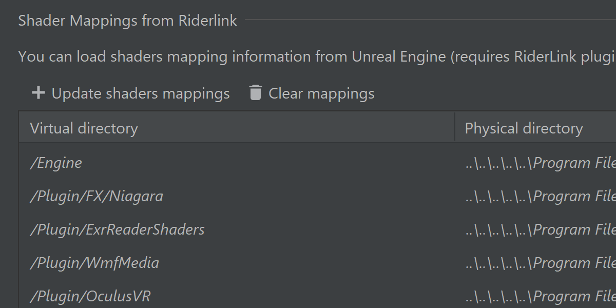 Shader mapping