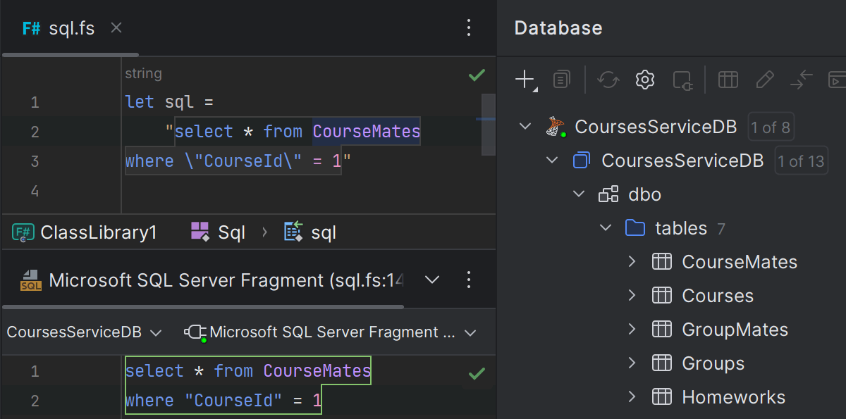 Compatibilidad con inyecciones de lenguaje de IntelliJ Platform