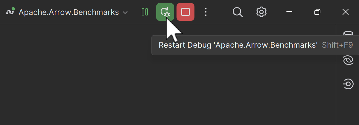 Resume button for debugging