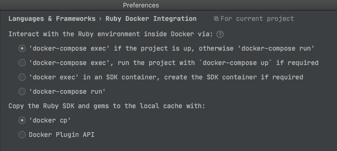 Docker Compose improvements