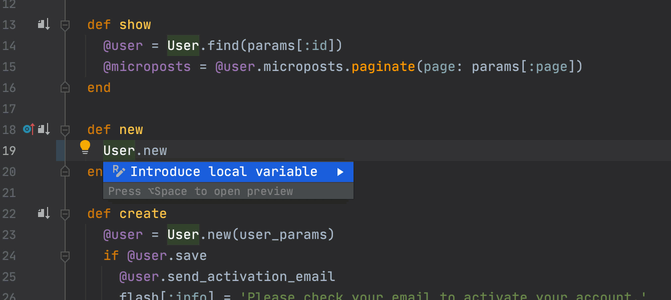 Introduce a new local variable