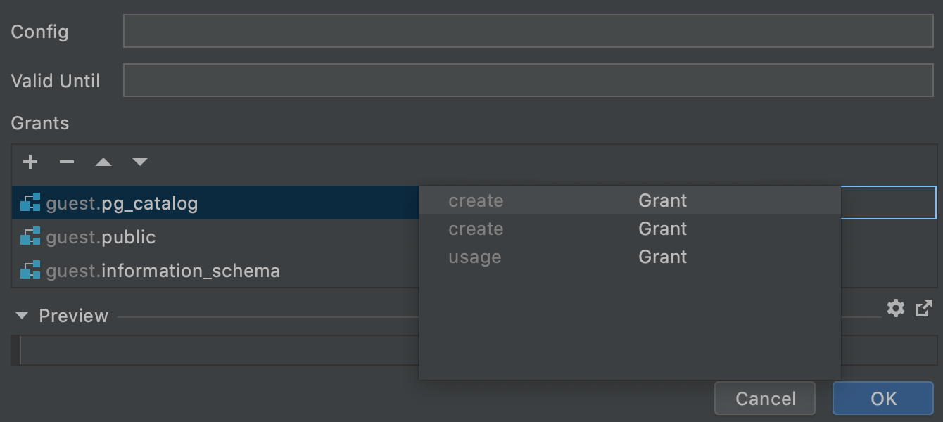 UI for grants