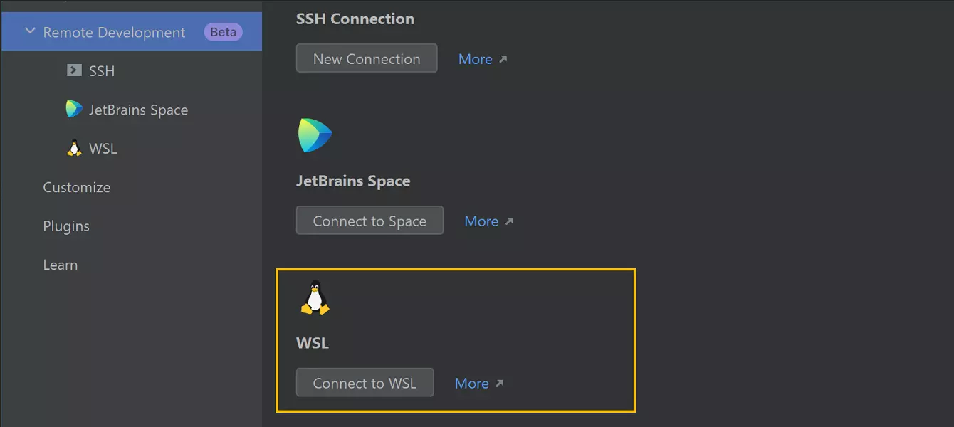 WSL2 での新しいプロジェクトの作業方法