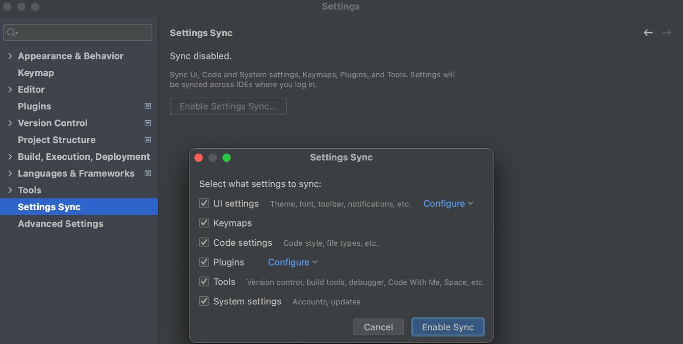 New Settings Sync solution