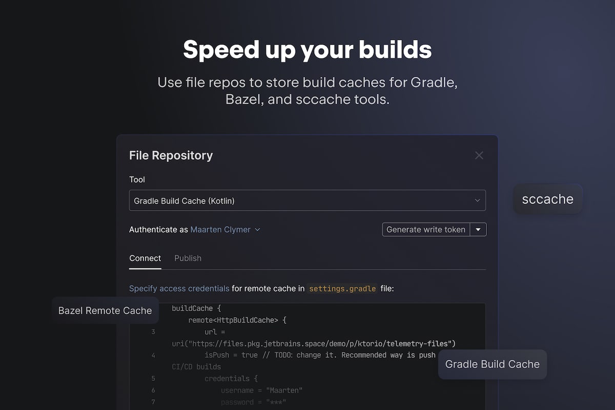 Speed up your builds by storing caches in file repositories