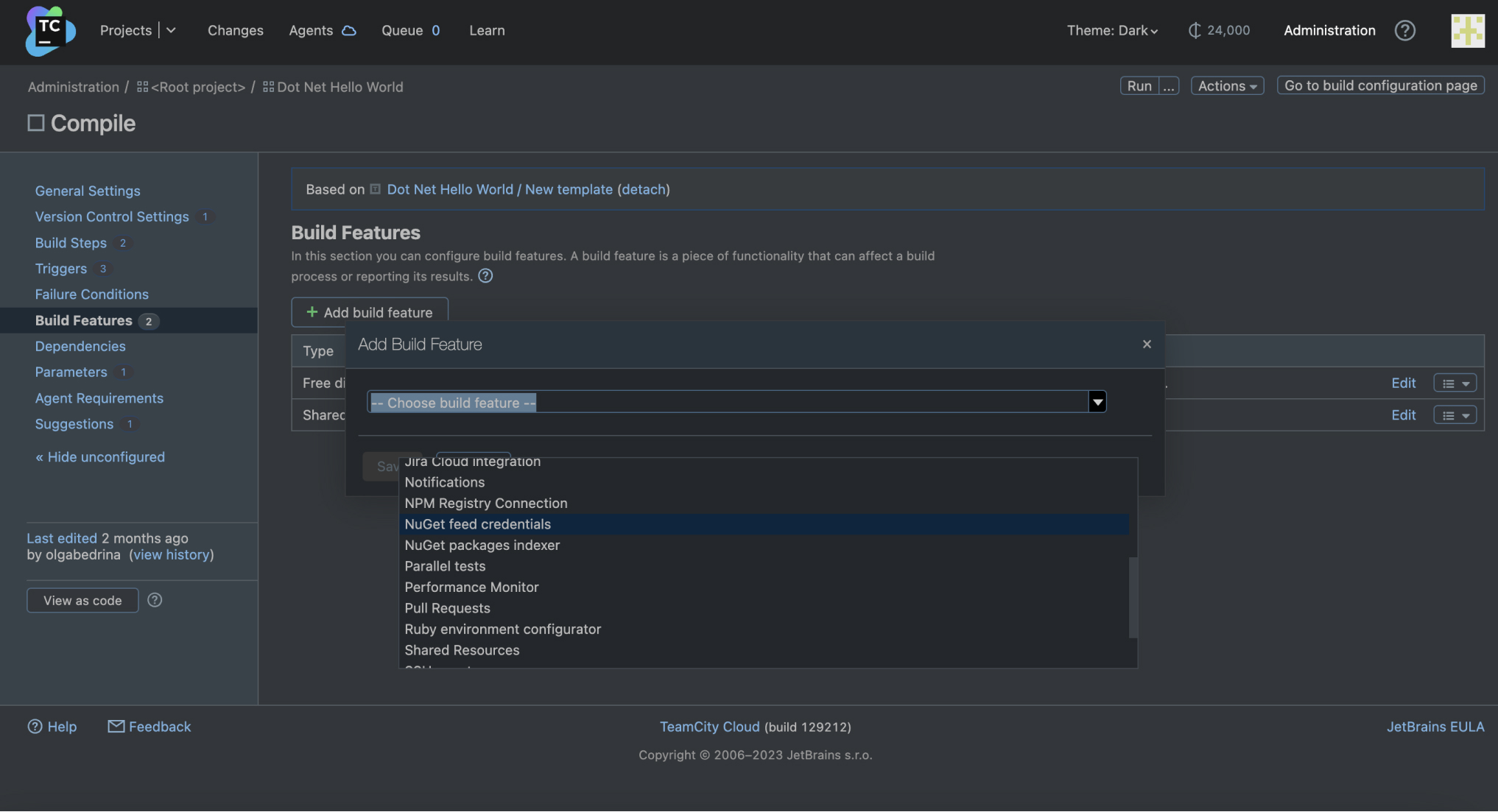 NuGet and teamcity integration image