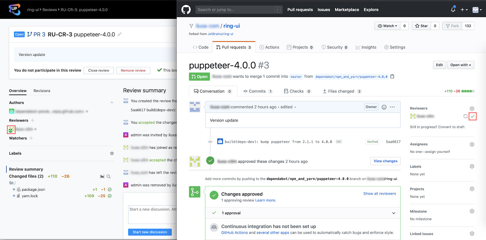 Pull request synchronization improvements for GitHub