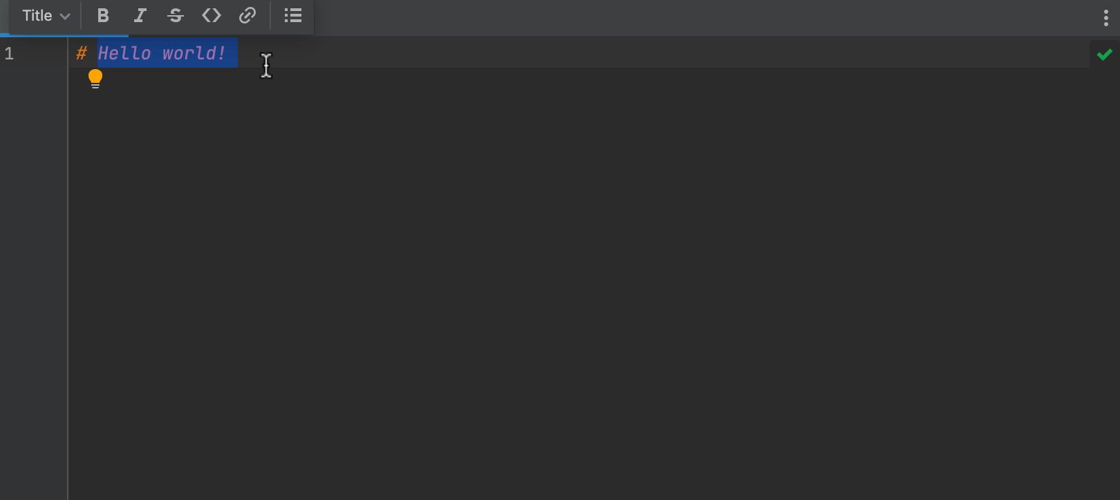 Updated Markdown editor floating toolbar