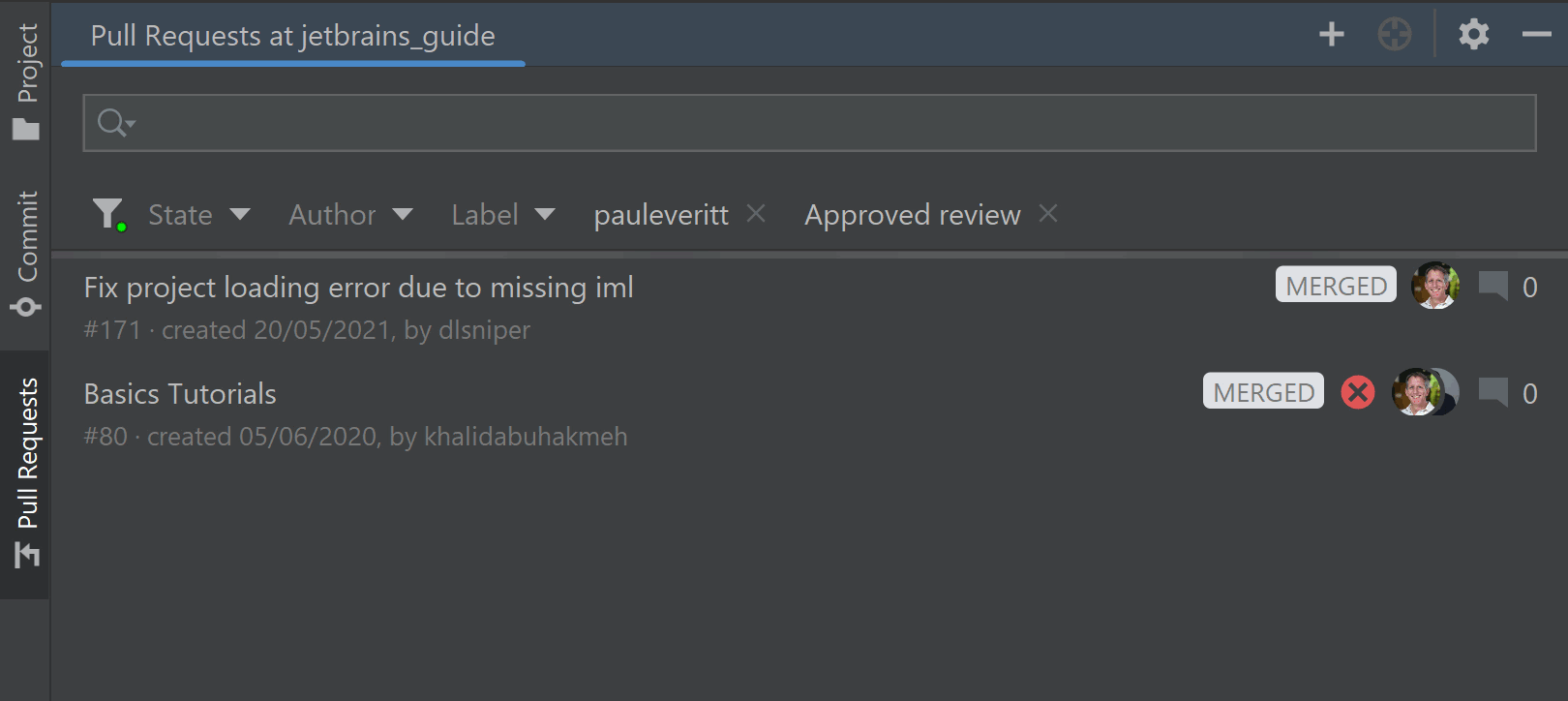 Redesigned Review list for GitHub and Space