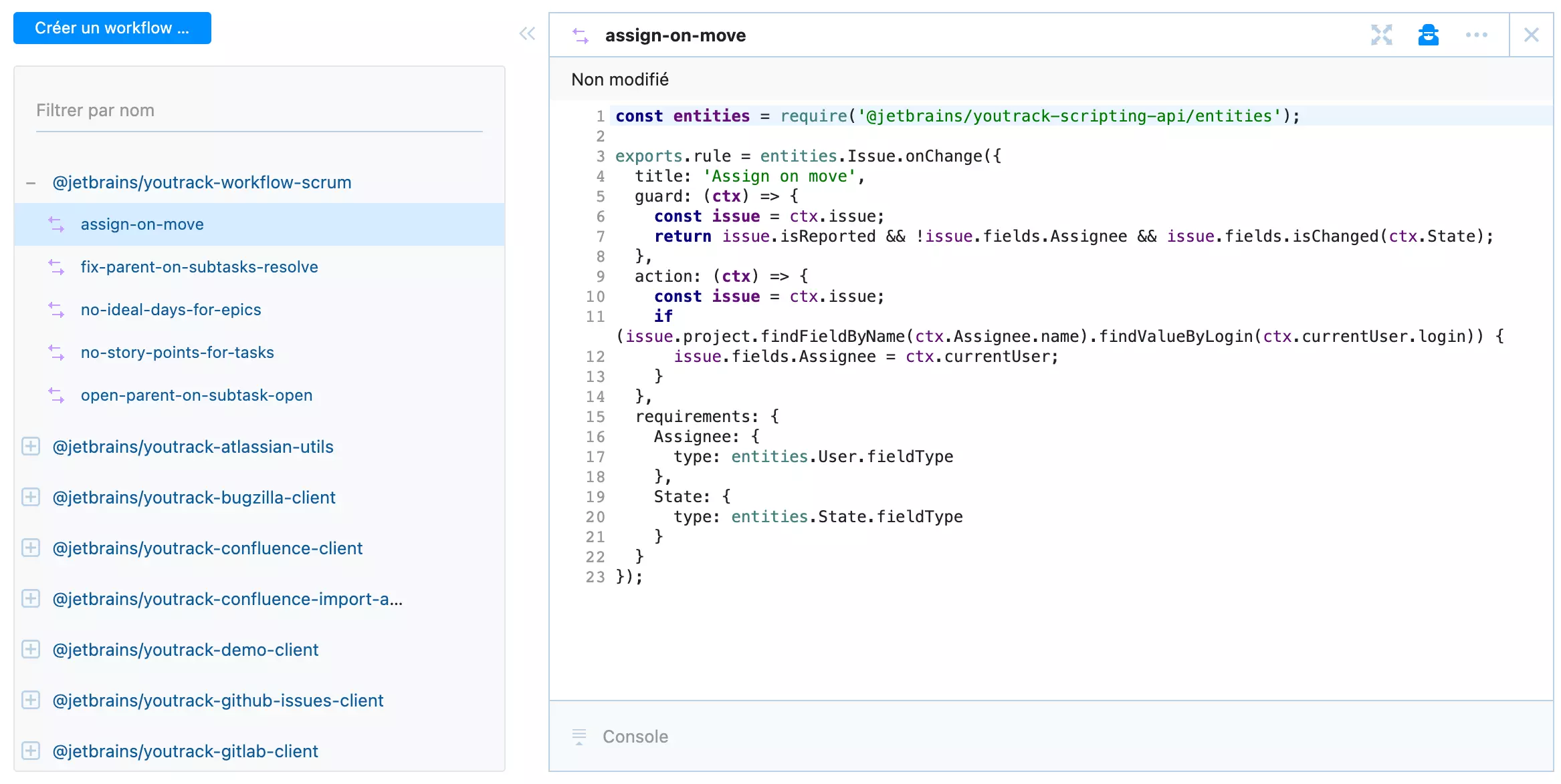 Automatisation du workflow