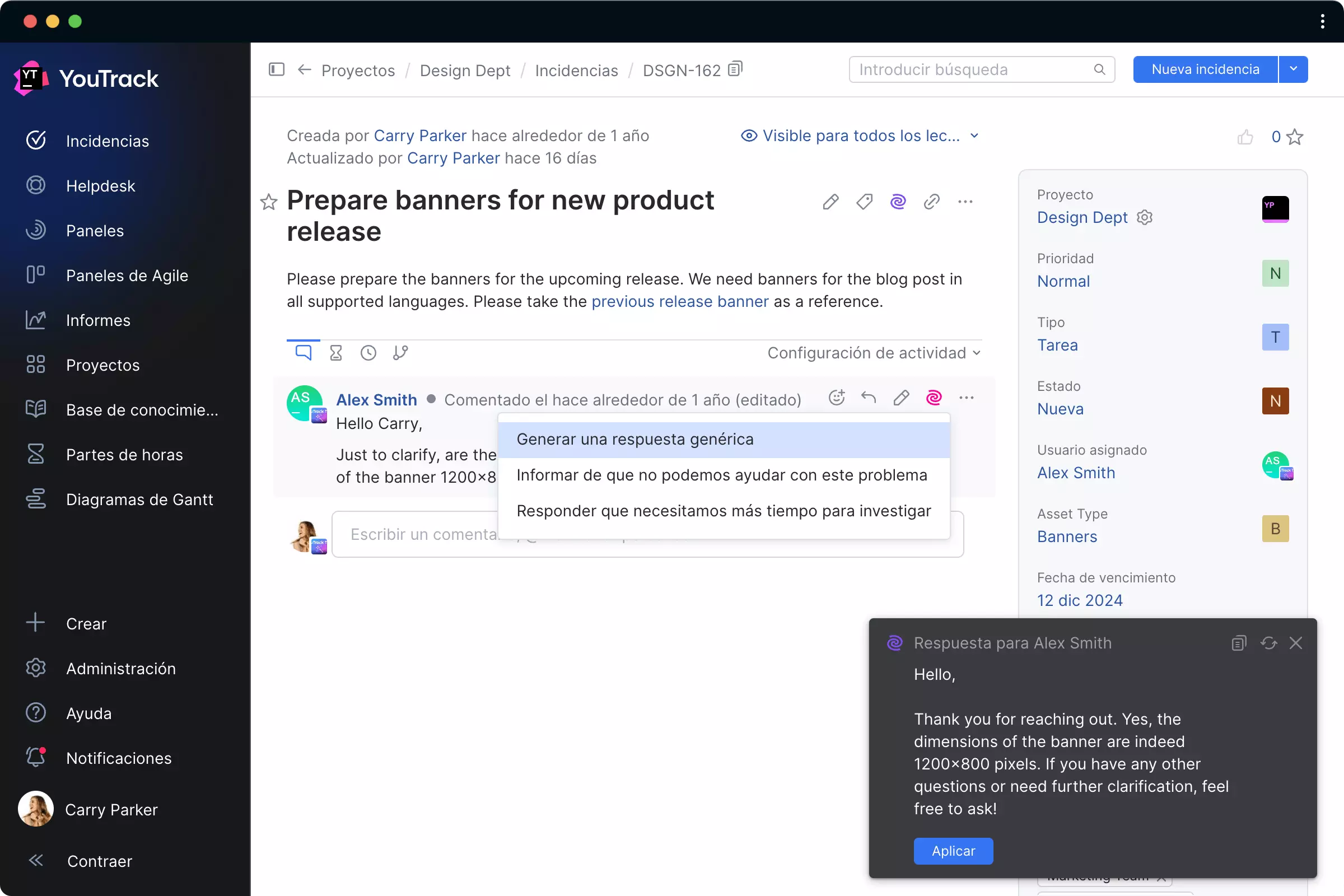 Deje que la IA genere comentarios por usted