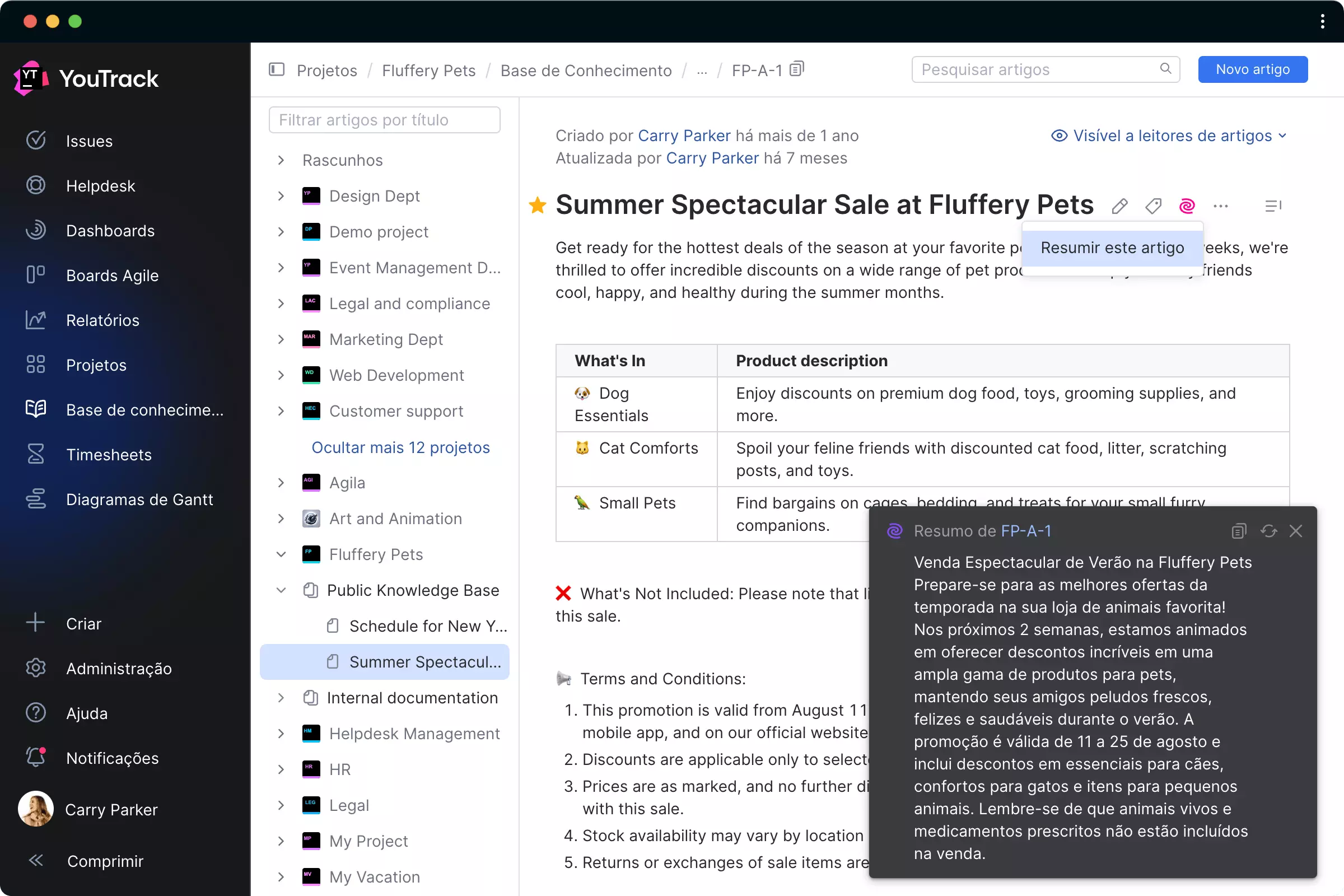 Promoção de verão espetacular na Fluffery Pets