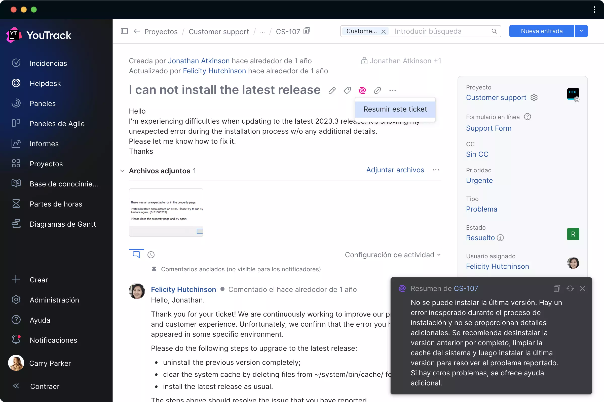 No puedo instalar la última versión