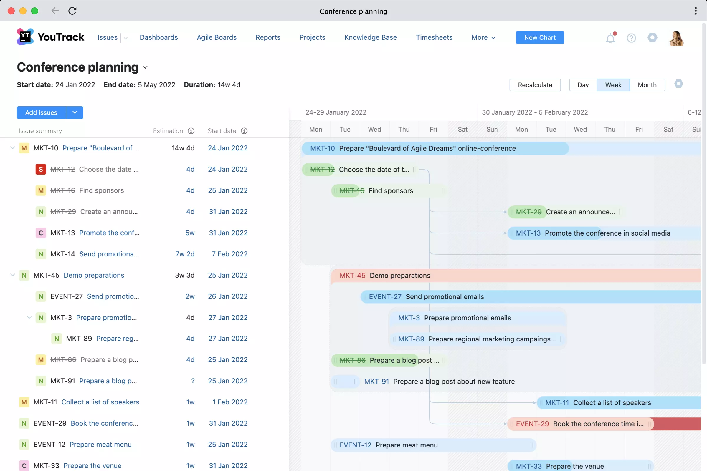 Tracking and reporting