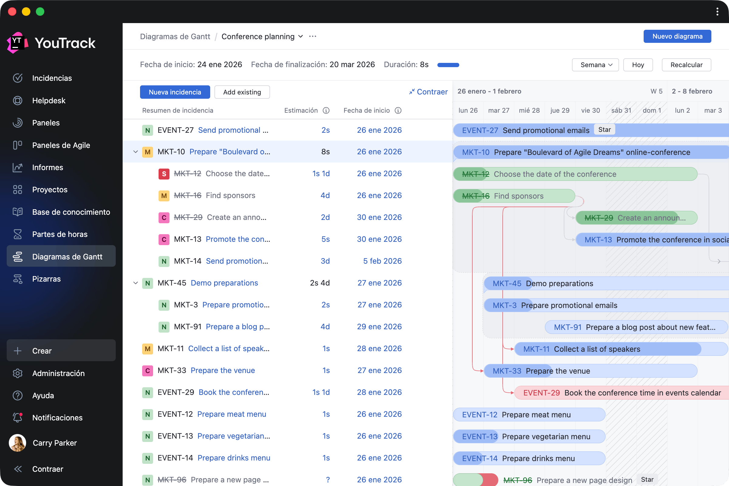 Diagrama de Gantt