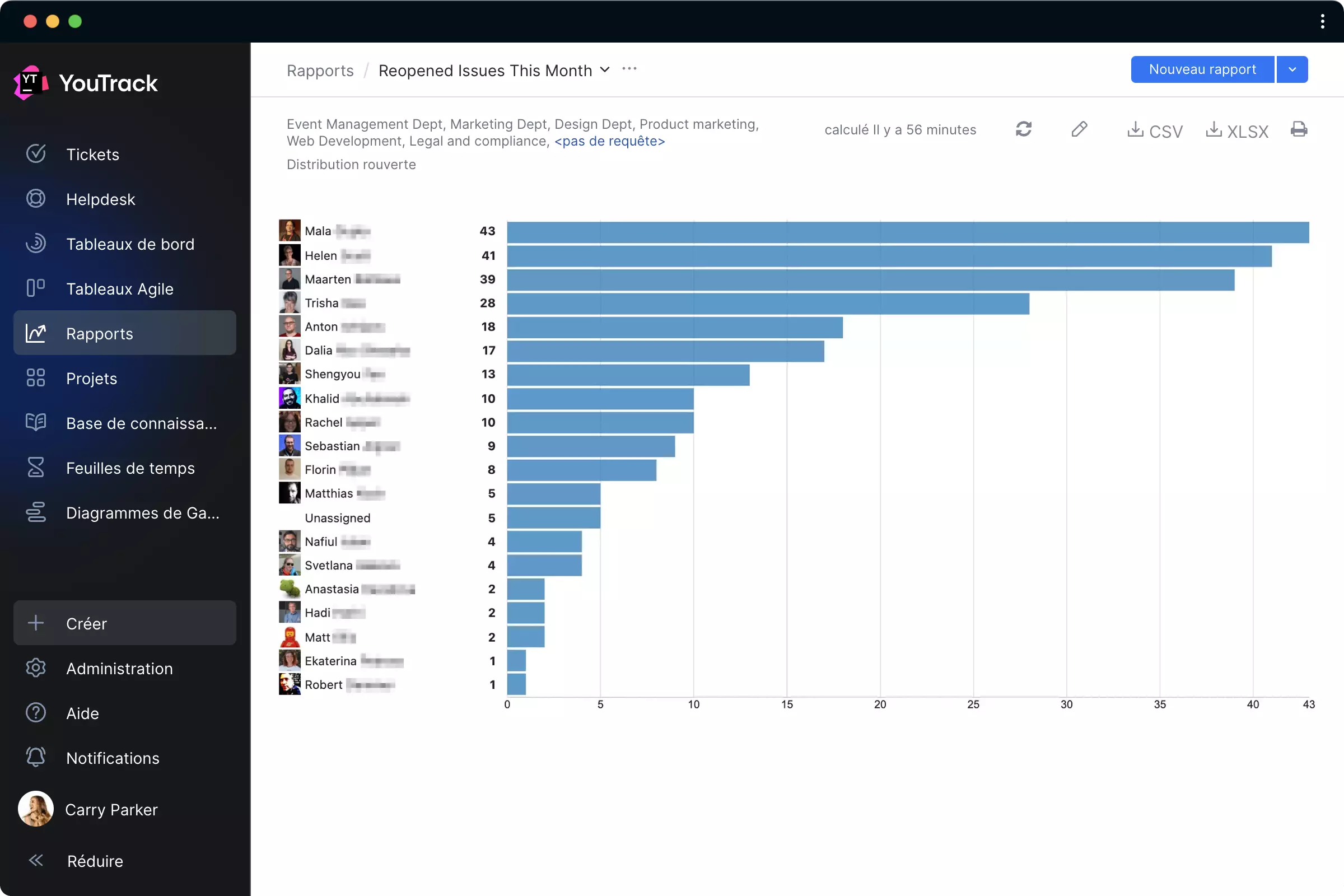 Rapports sur la transition d'état