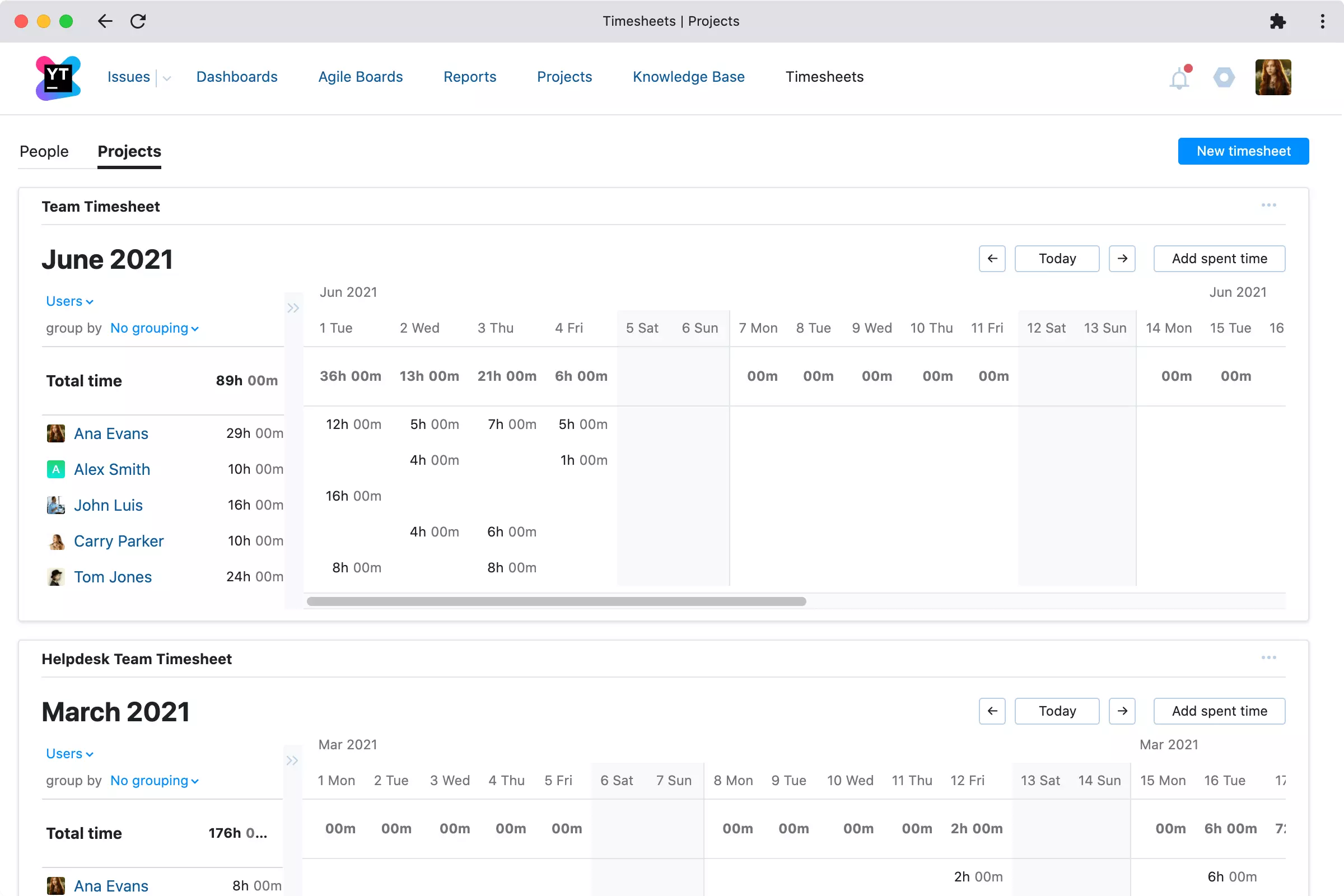 Timesheets