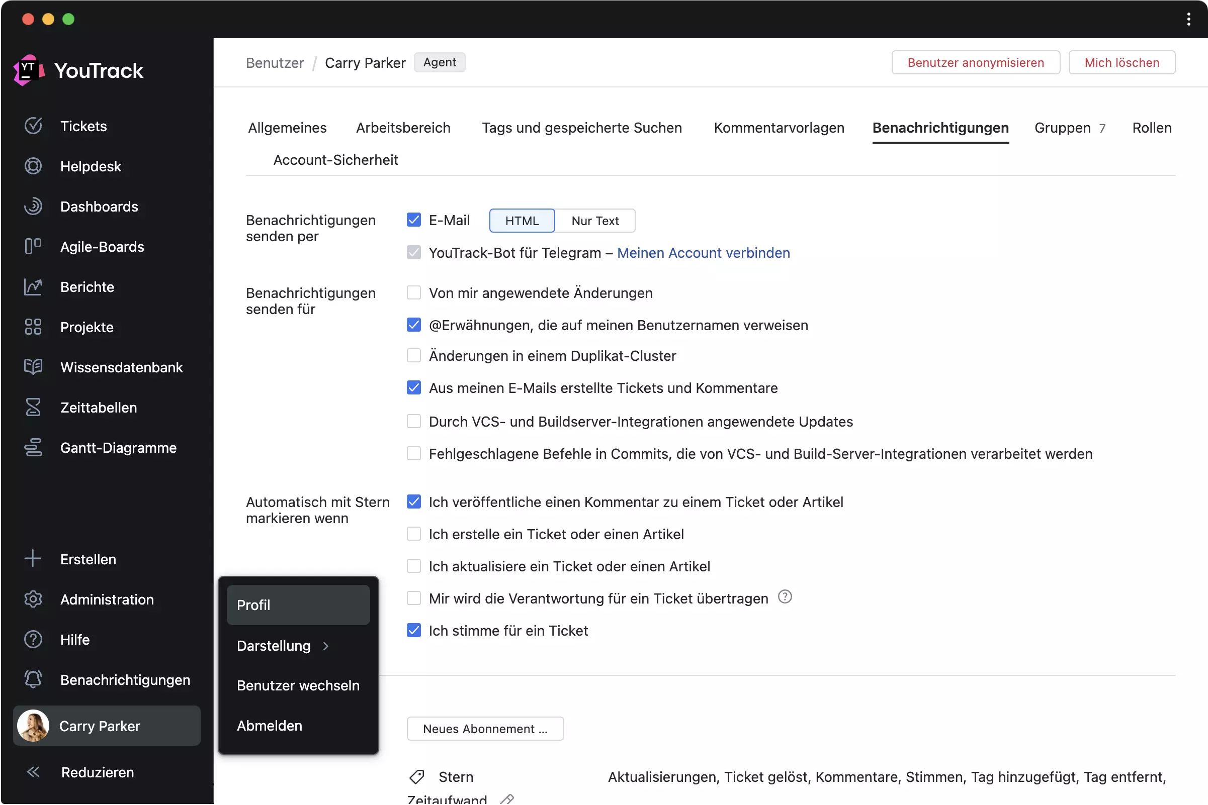 Automatisches Abonnieren von Updates